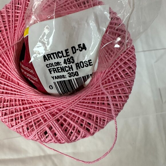 Crochet Thread Size 10 - 3 Spools South Maid French Rose #493  Vintage Rare Find - Picture 7 of 8